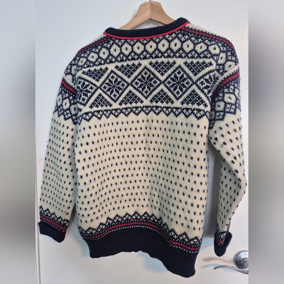 Dale of Norway Navy and White Wool Cardigan - Picture 2 of 5